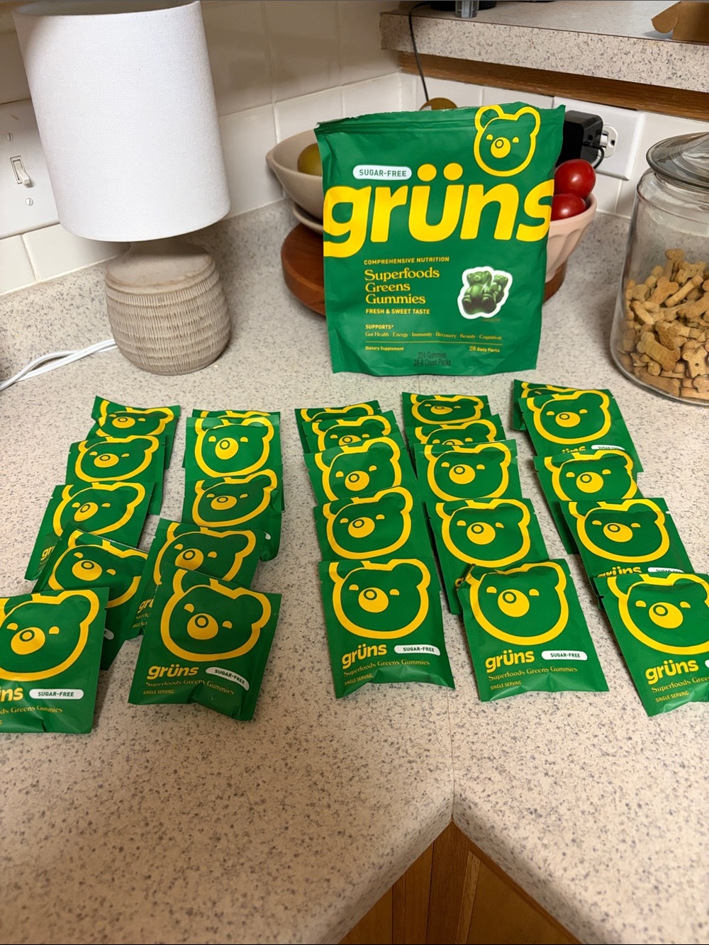 grüns Superfoods Greens Gummies - 25 - 8 count packs sugar free